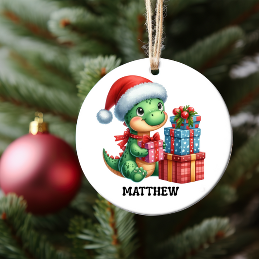 PERSONALIZED DINOSAUR ORNAMENT