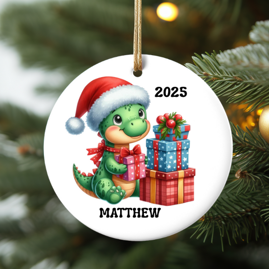 PERSONALIZED DINOSAUR ORNAMENT