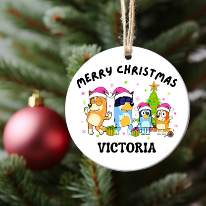PERSONALIZED BLUEY ORNAMENT