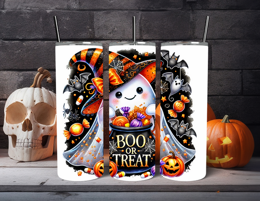 BOO OR TREAT GHOST TUMBLER