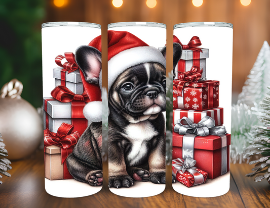 CHRISTMAS FRENCH BULLDOG TUMBLER
