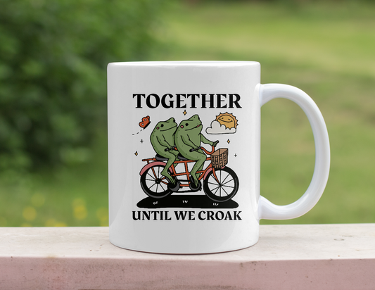 TOGETHER UNTIL WE CROAK FROG MUG