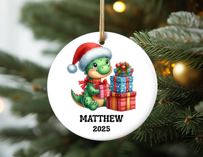 PERSONALIZED DINOSAUR ORNAMENT