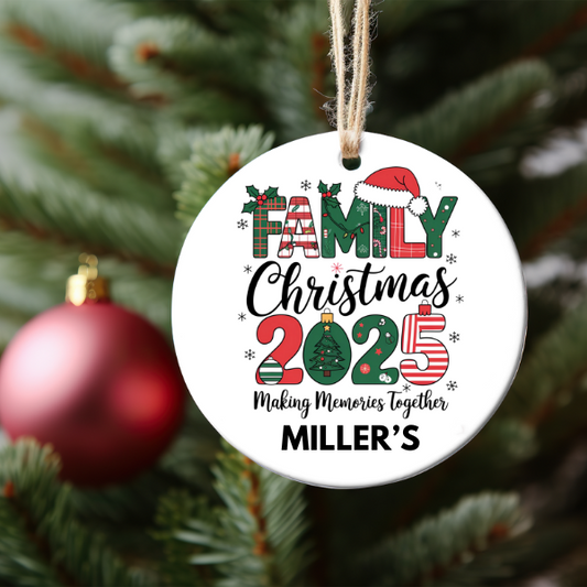 FAMILY CHRISTMAS ORNAMENT
