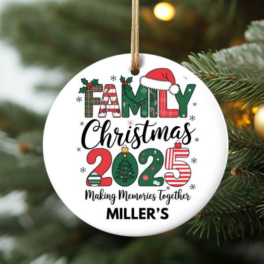 FAMILY CHRISTMAS ORNAMENT