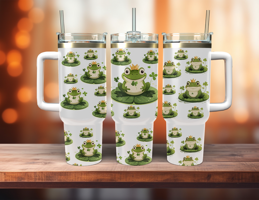 FROGS ON LILY PAD 40 OZ TUMBLER