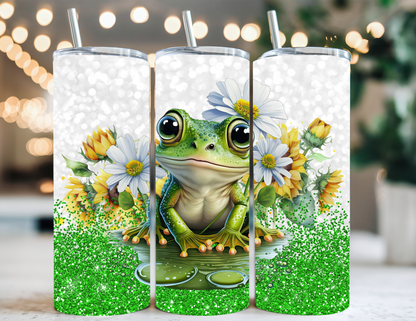 FROG ON LILY PAD TUMBLER