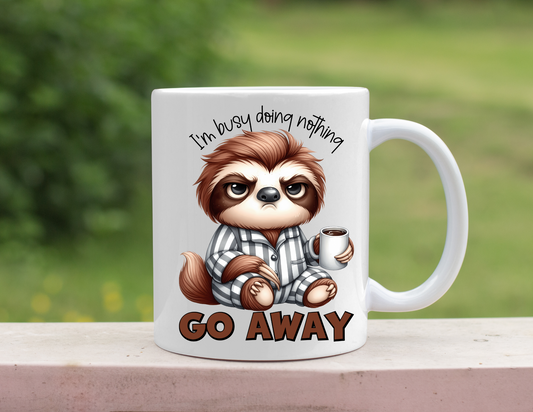 GO AWAY SLOTH MUG