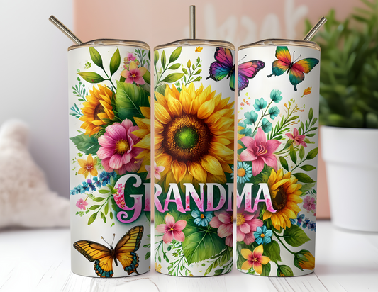 GRANDMA FLORAL TUMBLER