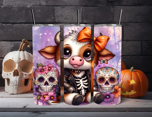CUTE COW HALLOWEEN TUMBLER