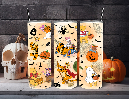 POOH AND FRIENDS HALLOWEEN TUMBLER