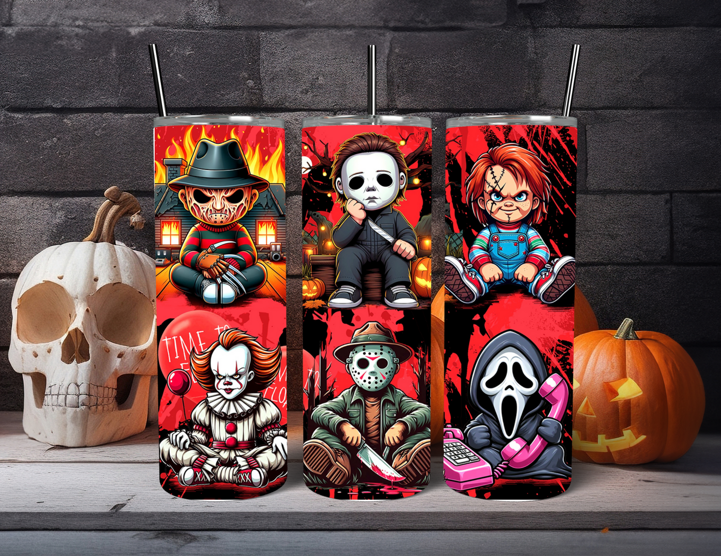HORROR HALLOWEEN TUMBLER