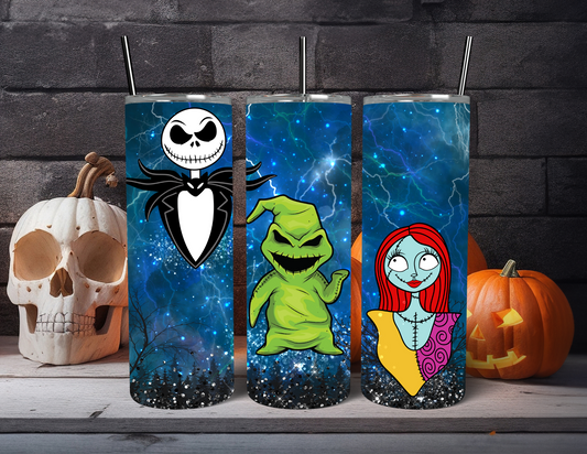 JACK AND SALLY HALLOWEEN TUMBLER