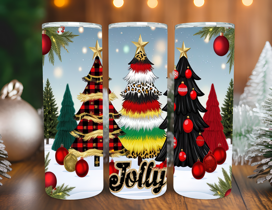 JOLLY CHRISTMAS TREE TUMBLER