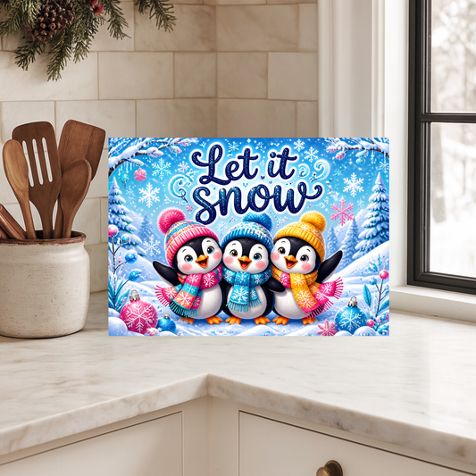 LET IT SNOW CUTTING BOARD