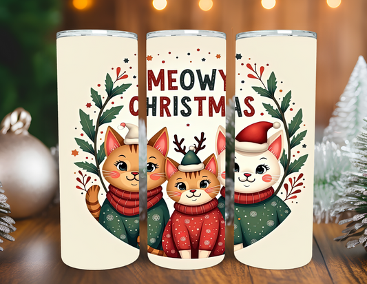 MEOWY CHRISTMAS TUMBLER