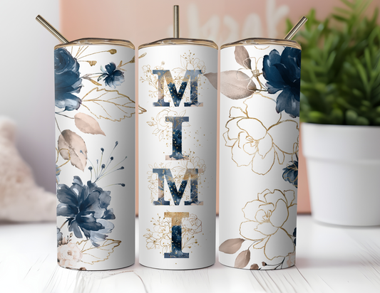 MIMI BLUE FLORAL TUMBLER