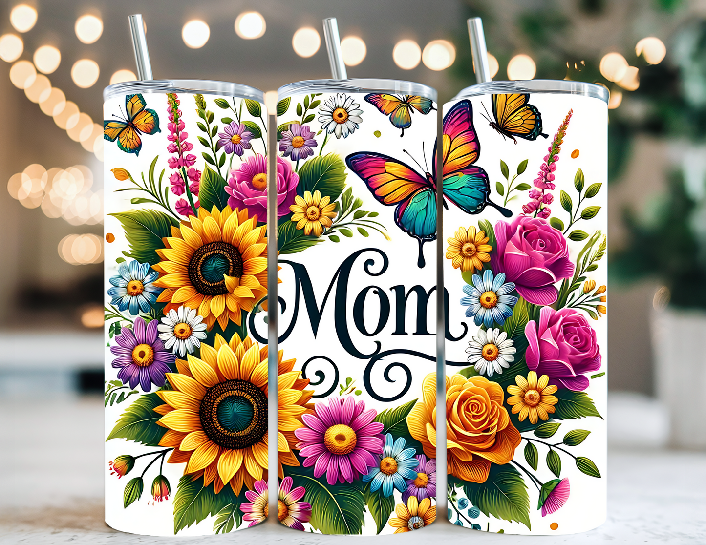 MOM FLORAL TUMBLER
