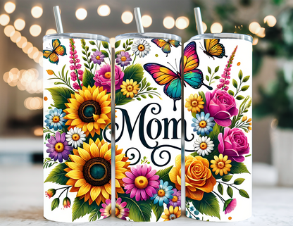 MOM FLORAL TUMBLER