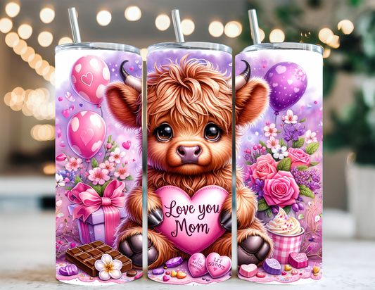 MOM HIGHLAND COW TUMBLER