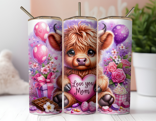 MOM HIGHLAND COW TUMBLER
