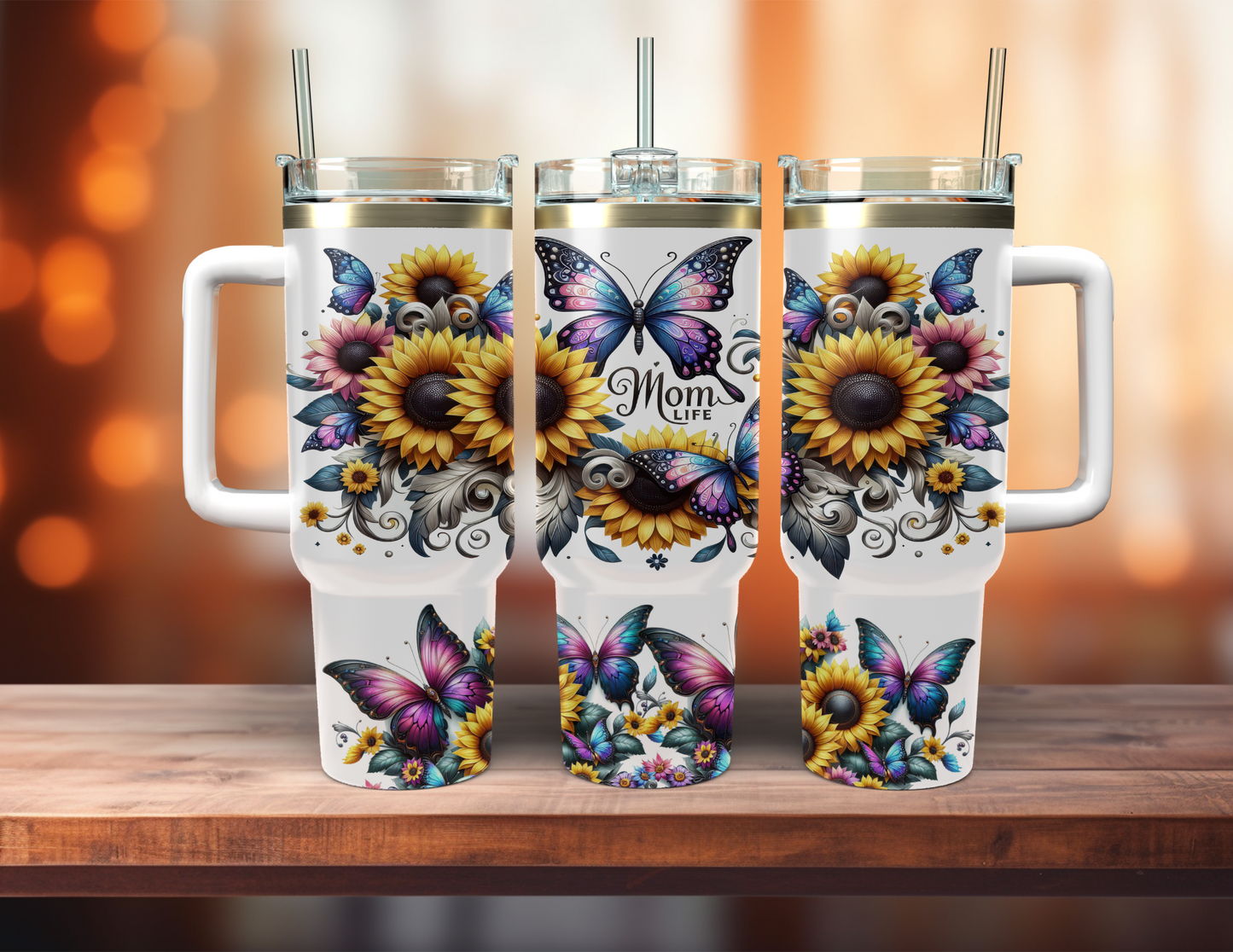 MOM SUNFLOWER 40 OZ TUMBLER