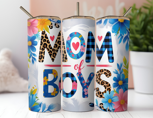 MOM OF BOYS TUMBLER