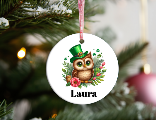 PERSONALIZED OWL ORNAMENT