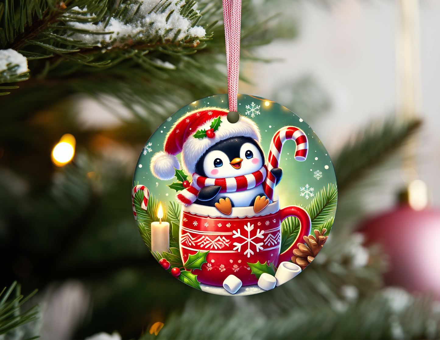 PENGUIN IN MUG ORNAMENT