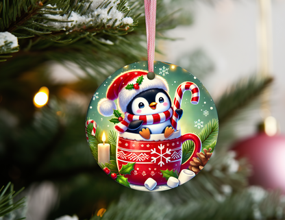 PENGUIN IN MUG ORNAMENT