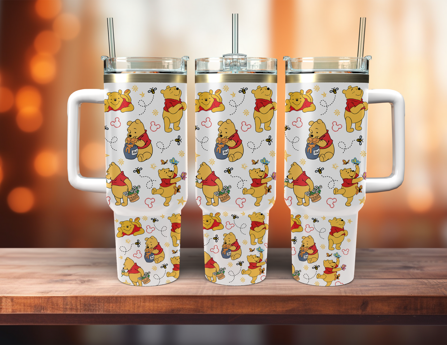 POOH BEAR 40 OZ TUMBLER