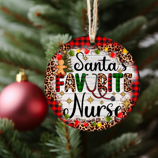SANTAS FAVORITE NURSE ORNAMENT