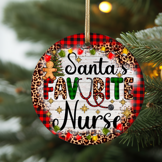 SANTAS FAVORITE NURSE ORNAMENT