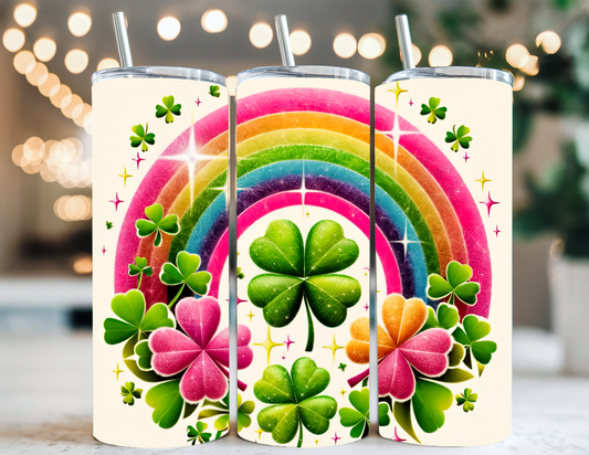 SHAMROCKS AND RAINBOWS TUMBLER