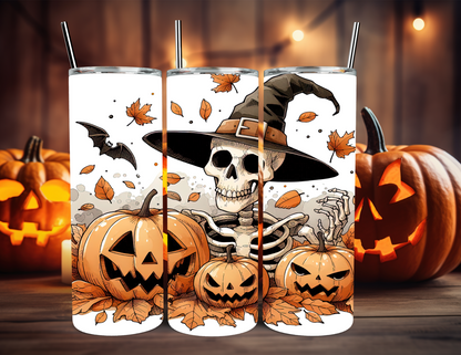 SKELETON & PUMPKINS TUMBLER