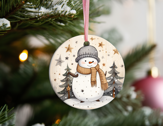 WINTER SNOWMAN ORNAMENT