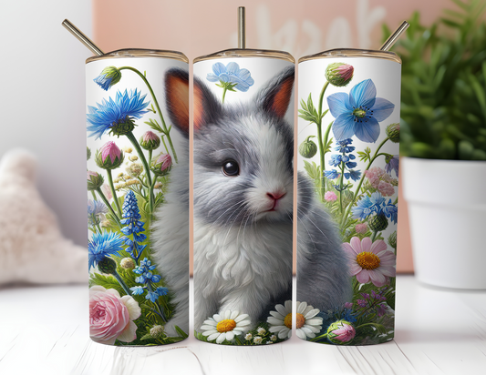 WILD FLOWERS BUNNY TUMBLER