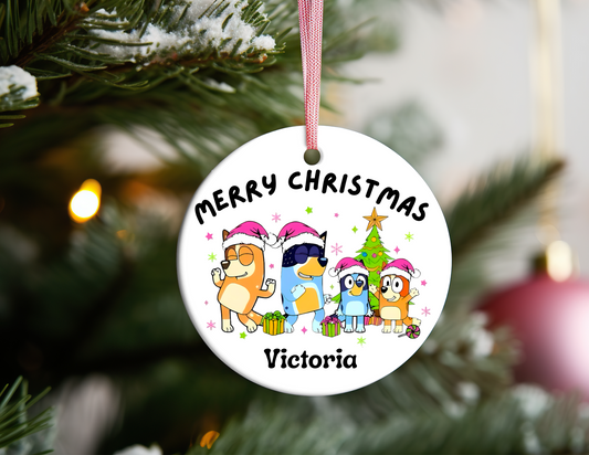 PERSONALIZED BLUEY ORNAMENT