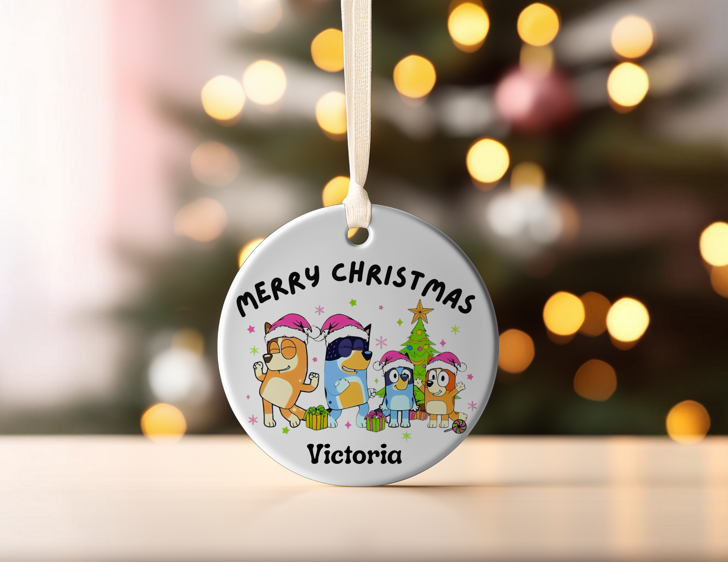 PERSONALIZED BLUEY ORNAMENT