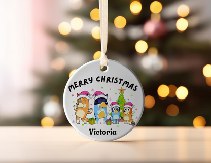 PERSONALIZED BLUEY ORNAMENT