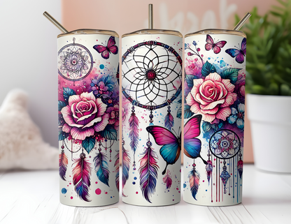 DREAM CATCHER WITH BUTTERFLY TUMBLER