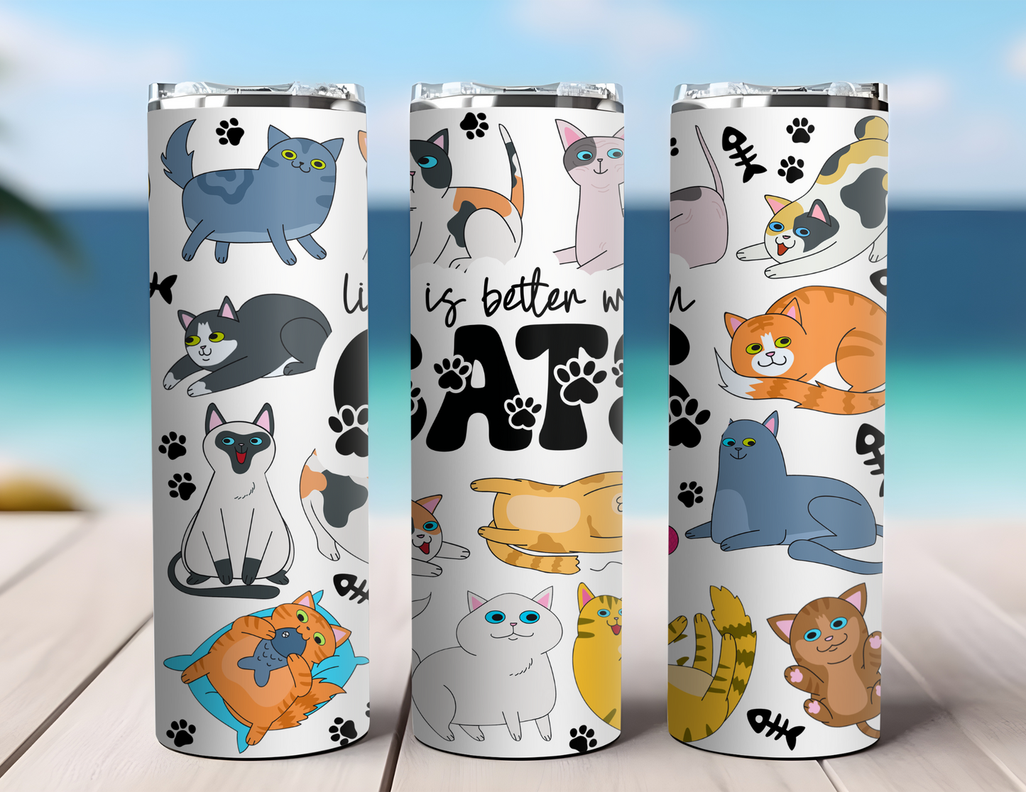 LIFE IS BETTER WITH CATS TUMBLER