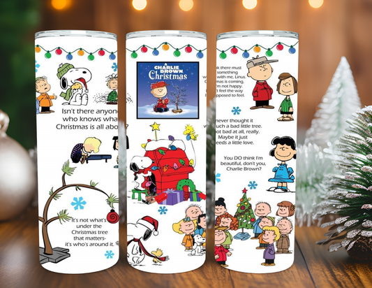 PEANUTS CHARLIE BROWN CHRISTMAS TUMBLER