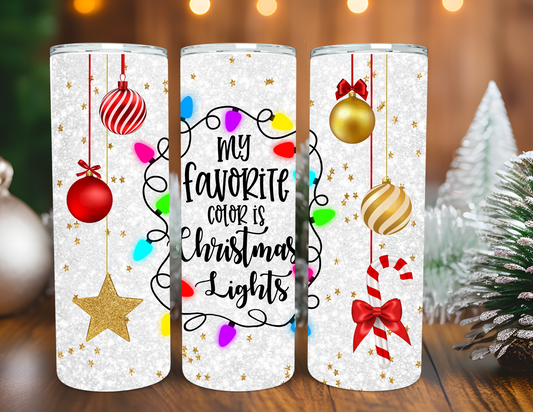 CHRISTMAS LIGHTS TUMBLER