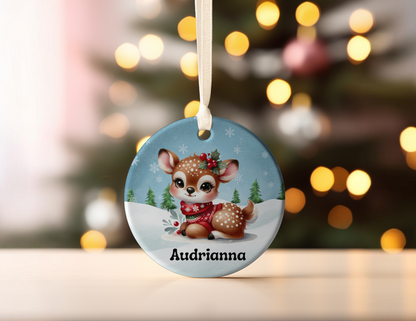 PERSONALIZED DEER ORNAMENT