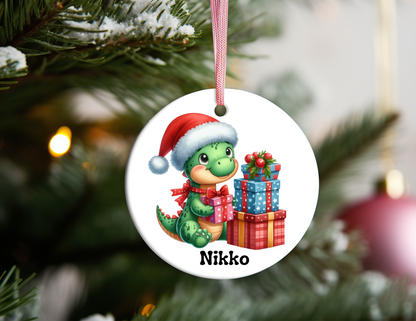 PERSONALIZED DINOSAUR ORNAMENT