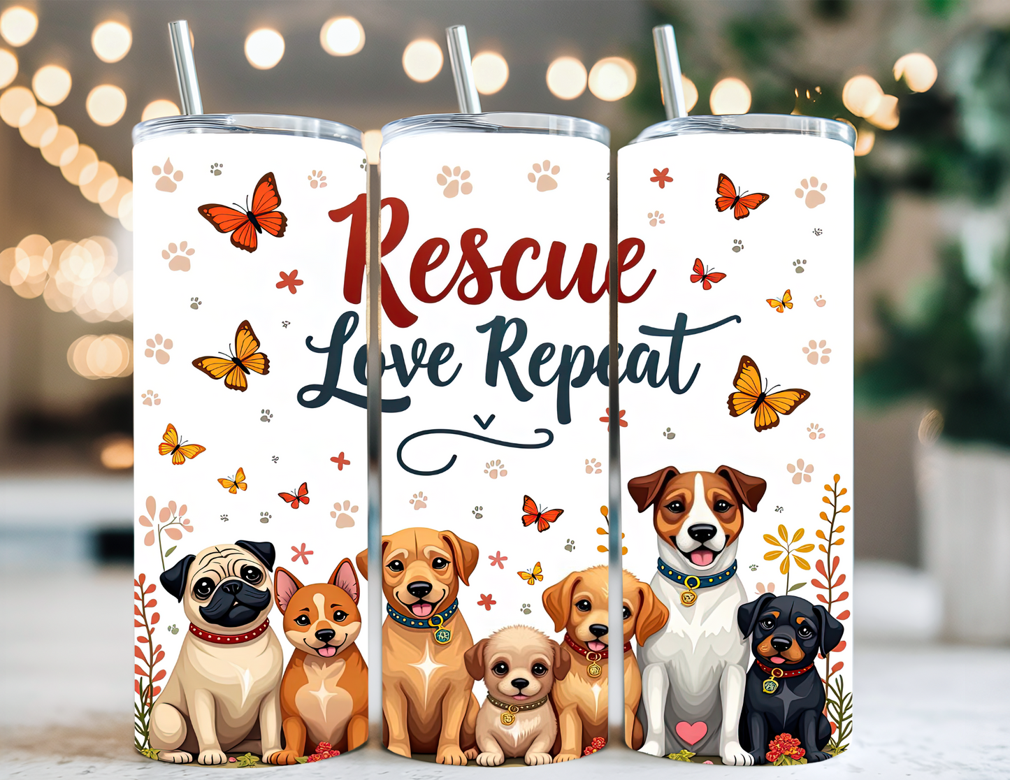 DOG RESCUE ADOPTION TUMBLER