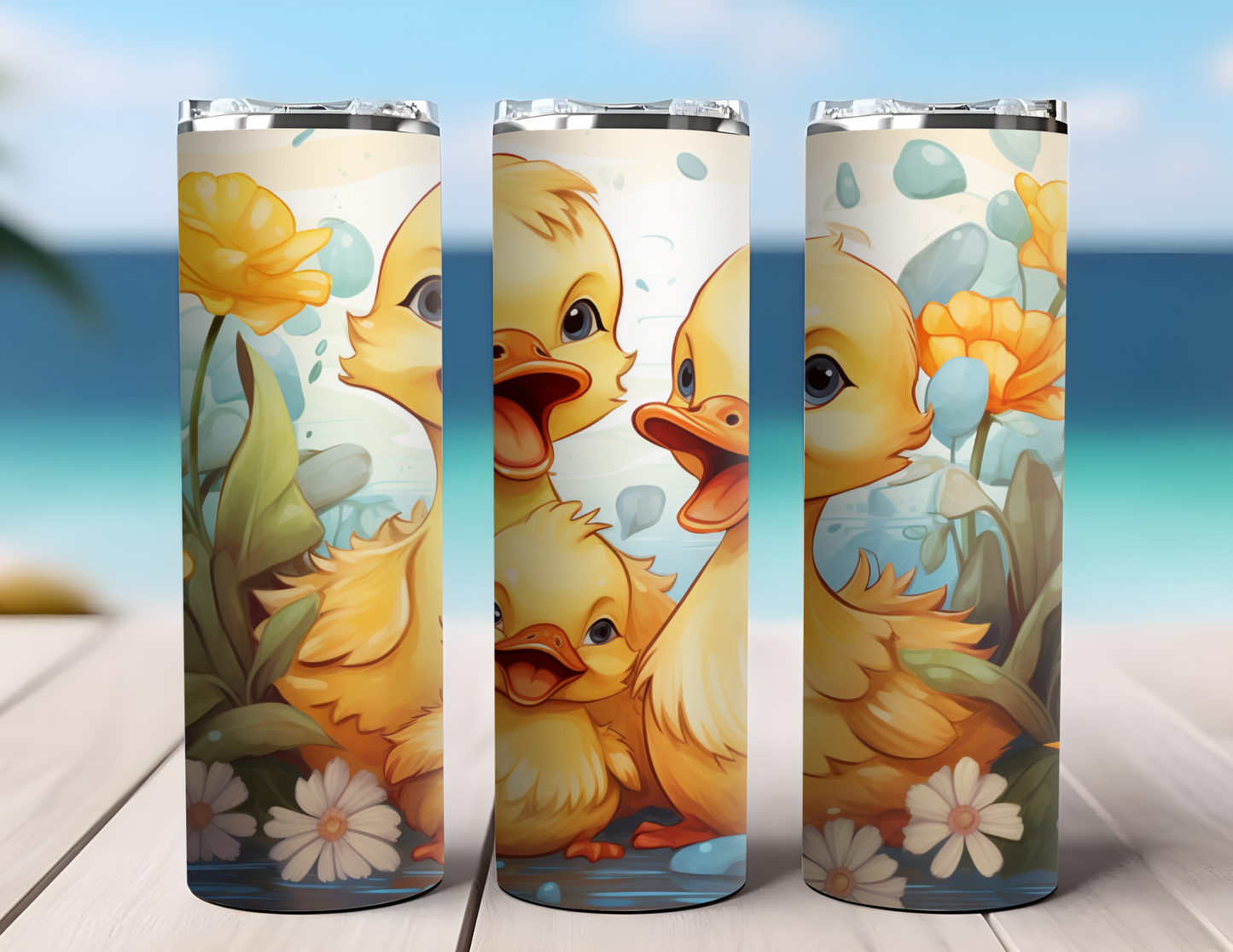 DUCK AND FAMILY TUMBLER