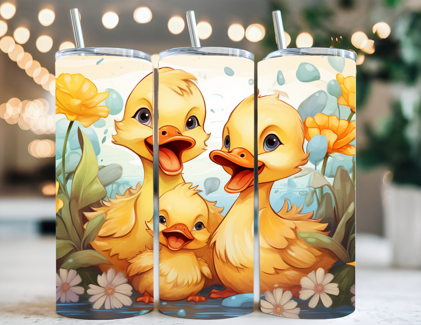 DUCK AND FAMILY TUMBLER