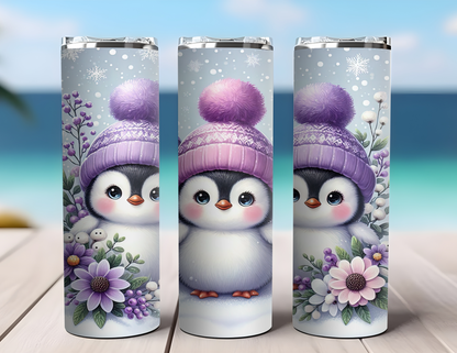 FLORAL PENGUINS TUMBLER